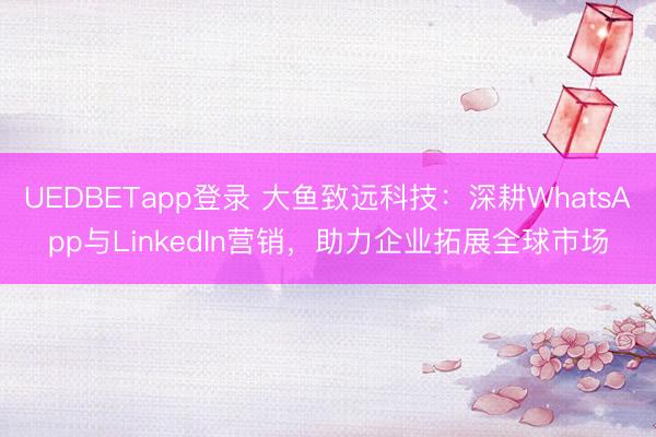 UEDBETapp登录 大鱼致远科技:深耕WhatsApp与LinkedIn营销,助力企业拓展全球市场