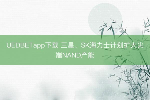 UEDBETapp下载 三星、SK海力士计划扩大尖端NAND产能