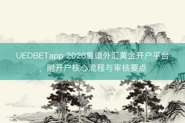 UEDBETapp 2026靠谱外汇黄金开户平台,附开户核心流程与审核要点