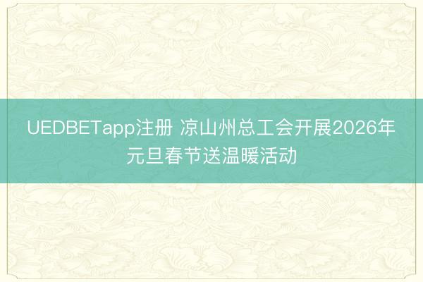 UEDBETapp注册 凉山州总工会开展2026年元旦春节送温暖活动