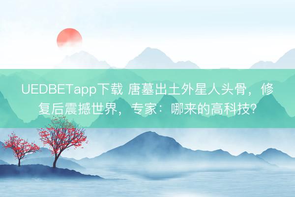 UEDBETapp下载 唐墓出土外星人头骨，修复后震撼世界，专家：哪来的高科技？