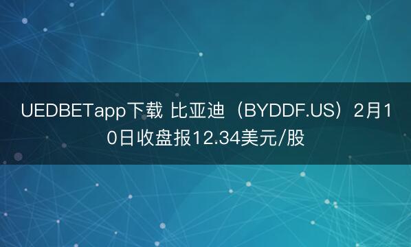 UEDBETapp下载 比亚迪（BYDDF.US）2月10日收盘报12.34美元/股