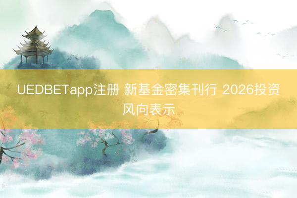 UEDBETapp注册 新基金密集刊行 2026投资风向表示