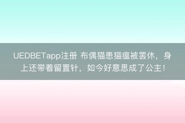 UEDBETapp注册 布偶猫患猫瘟被罢休，身上还带着留置针，如今好意思成了公主！