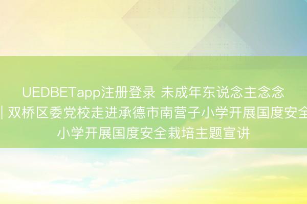 UEDBETapp注册登录 未成年东说念主念念想说念德建设 | 双桥区委党校走进承德市南营子小学开展国度安全栽培主题宣讲