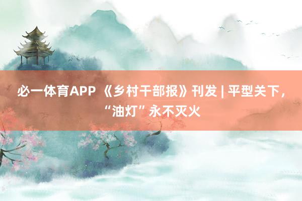 必一体育APP 《乡村干部报》刊发 | 平型关下,“油灯”永不灭火