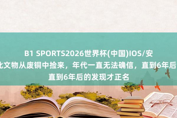 B1 SPORTS2026世界杯(中国)IOS/安卓官方下载 此文物从废铜中捡来，年代一直无法确信，直到6年后的发现才正名