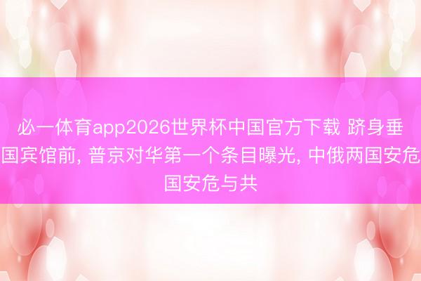 必一体育app2026世界杯中国官方下载 跻身垂纶台国宾馆前， 普京对华第一个条目曝光， 中俄两国安危与共
