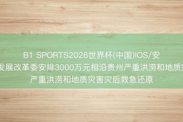 B1 SPORTS2026世界杯(中国)IOS/安卓官方下载 国度发展改革委安排3000万元相沿贵州严重洪涝和地质灾害灾后救急还原