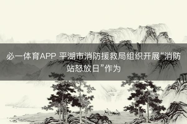 必一体育APP 平湖市消防援救局组织开展“消防站怒放日”作为