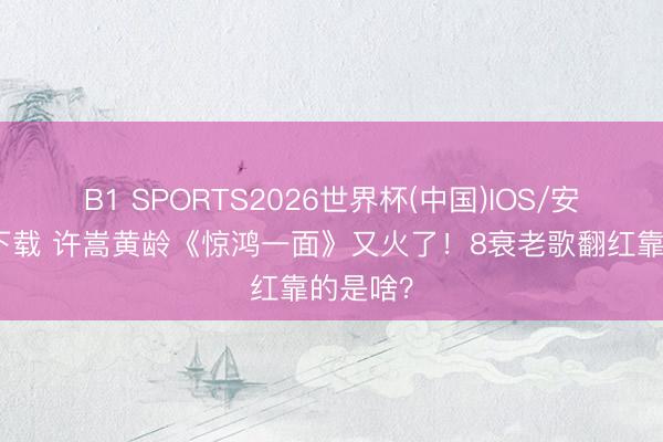 B1 SPORTS2026世界杯(中国)IOS/安卓官方下载 许嵩黄龄《惊鸿一面》又火了！8衰老歌翻红靠的是啥？