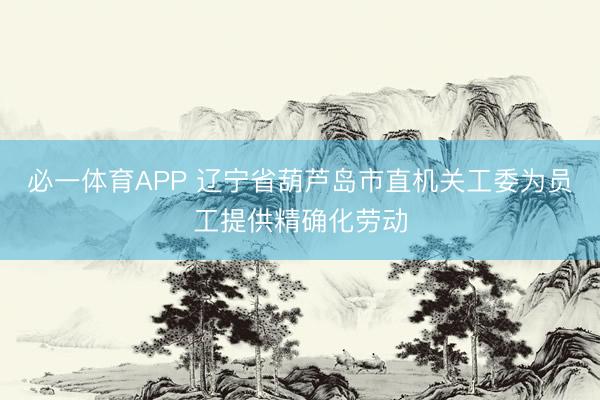 必一体育APP 辽宁省葫芦岛市直机关工委为员工提供精确化劳动
